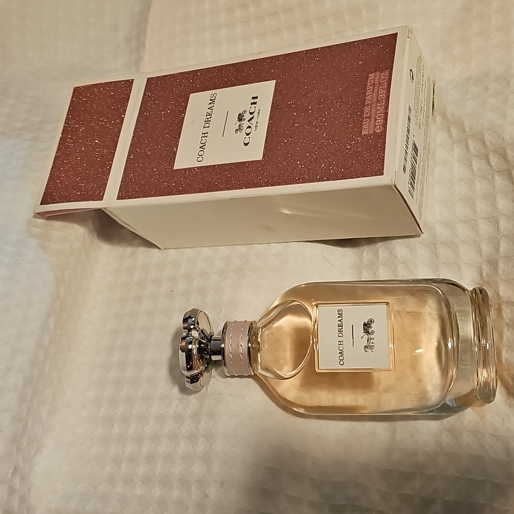 Coach Dreams Perfume with Silver Cap and Pink Box
